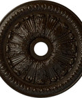 Tomango Egg And Dart Ceiling Medallion Bronze Finish, 27 7/8 Inch Outside Diameter with deep relief and intricate hand-painted details.