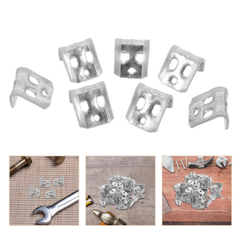 Heavy Duty Spring Clips With Soft Rubber Design, 100 Pack S Clips for Secure Sofa Spring Fixation on white background