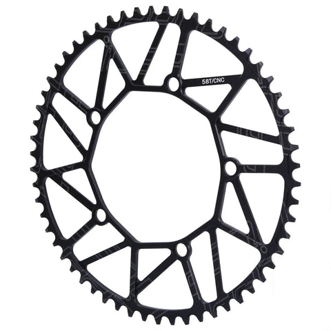 130 BCD Aluminum Alloy Narrow Wide Chainring for Road and Mountain Bikes 58T Direct Replacement Sprocket, easy install