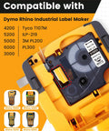 Heavy Duty 9MM Heat Shrink Tube Labels For Wire And Cable Marking Compatible With Dymo Rhino 4200 5000 5200 And 3M Plug Series Industrial Label Makers Built Like A Tank inside industrial label maker.