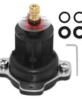 Mixer Balancing Cap Assembly Replacement GP77759 Compatible With Rite Temp Shower Valves And Half Inch Pressure Balance Valves Aftermarket Part No Fuss Install, black cap with brass adjustment knob and washers