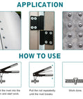 Application and use of Aluminum Blind Rivet Kit, 200 Piece Assortment With 8 Size Varieties For Quick Repairs And Projects