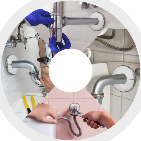 Pack Of Twelve Split Flange Escutcheon Plates With Sharp Chrome Finish fits plumbing setups covering pipes and PEX hookups.