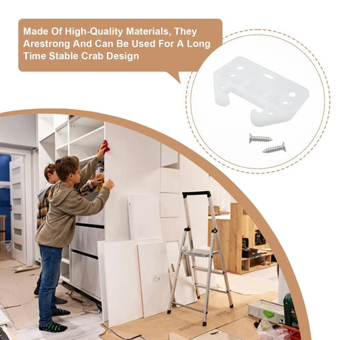 Image of Top Shelf Bottom Mount Drawer Slide Guides 12 Pack Plastic Track Rails in a home improvement setting, ideal for furniture repair.