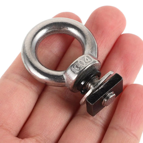 T Slot Bolt Tie Down Anchor M8 Eye Bolt Hardware Kit For Roof Rack Track Universal Mounting Accessory For Cargo Kayak Canoe And Truck Bed Secure Gear Fast, stainless steel 304