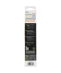 Back of packaging for Gear Tie Reusable Rubber Twist Ties 8 Pack Assorted Colors For Wires And Cables DIY Projects And Home Organization