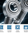 3/4 Inch Heim Joint Rod End Kit Heavy Duty Chromoly Panhard Rod With Left And Right Hand Threads Jam Nuts PTFE Liner Reinforced With Kevlar For Steering Suspension Traction Bars And Sand Rails, chromoly rod ends