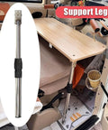 Heavy Duty Stainless Steel Folding Table Leg With Adjustable Height From 18.5 To 28 Inches, Protective Pads for RV Dinettes