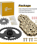 60L XRing Drive Chain And Drive Sprocket Assembly For Polaris RZR 170 2017 2021 BeefedUp Heavy Duty Kit With Wear Resistant Alloy Parts 0454771 0454563 0455224