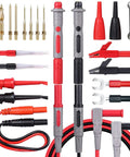 Pro Grade 25 Piece Multimeter Leads Kit with Replaceable Gold Plated Probes, Flexible Silicone Insulated Test Leads, Alligator Clips, Test Hooks, and Back Probe Pins for Accurate Readouts