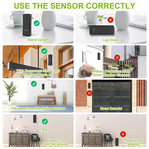 Wireless Weather Sensor For Smart Weather Station Shelf Or Wall Mount Remote Sensor Battery Powered Three Channel Expansion For Outdoor And Indoor Data Perfect For Home Weather Stations usage instructions.