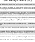 Troubleshooting guide for RFID card reader detailing common issues and solutions.