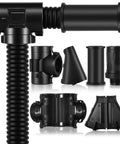 8 Piece One Half Inch Wire Loom Connector Set for Auto and Home Harnesses With Openable Tee And Y Type Fittings