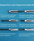 DIY Door Repair Kit For Stripped Hinge And Damaged Screws Reinforcement Jamb Hardware With Black Finish Screws