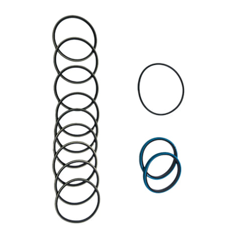 Center Joint Swivel Seal Kit 6664908 Direct Fit for Skid Steer Models 225, 231, 325, 328, 329, 331, 334, 335, 425, 428 Turning Joint Replacement Built Tough Great for Pro Shop Repairs and Daily Use, black and blue seal rings