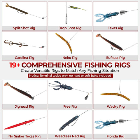 Freshwater Terminal Tackle Kit With 400 Pieces And 19 Plus Rig Options, Hooks, Weights And Sinkers, Jig Hooks, Floats And Bobbers, Endorsed By A Fishing Expert For Pro Grade Angling