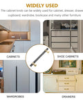 Two Tone Wardrobe Handle And Cabinet Pull Upgrade For Closet Doors And Kitchen Cabinets Metal Drawer Pulls In Gold And Grey Finish