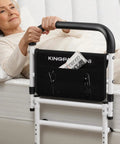 Senior Safe Bed Rails For Seniors With ASTM Approved, 400Lb AntiWobble Support, adjustable handle in use, Model GL04