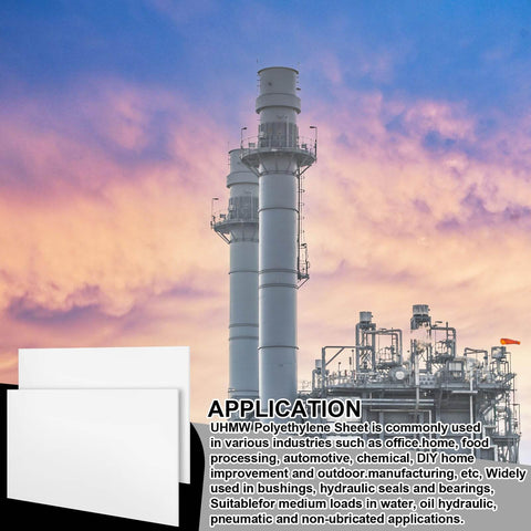 2 Pcs 12 By 24 Inch UHMW Polyethylene Sheets One Quarter Inch Thick White Plastic Sheet in industrial setting