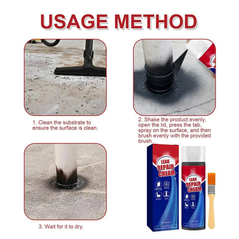 Usage method for Badass Liquid Sealant for Roofs and Walls Self Healing Crack Repair Waterproof Exterior Coating.