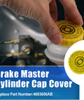 Person installing brake fluid reservoir cap fits Ram 1500 2500 3500 Jeep Wrangler Grand Cherokee Compass Liberty Patriot Cherokee