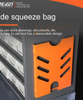 Side view of End Mill Organizer Cabinet For Cnc Tools And Consumables Drawer Type Storage in gray and orange steel.