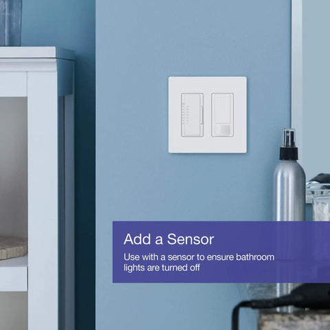 Set It And Forget It Countdown Timer Switch For Fans And Lights, 3A 150W LED Ready, installed on a blue wall indoors