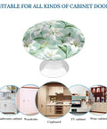 White Lily Flower Cabinet Knobs 2 Pack Pull Handles For Dresser Drawers Doors Kitchen Cupboards Wardrobe Alloy Hardware