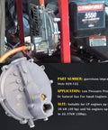 Low Pressure Gas Regulator KN 039-122 Garretson Style Converter Installed on Small Engine