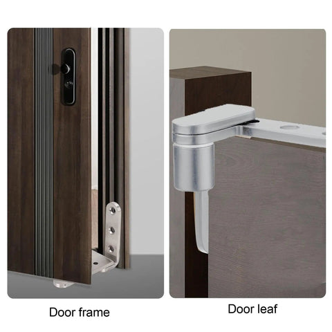 Built Tough Heavy Duty Door Pivot Hinges 270 Degree Smooth Swing Cabinet Hardware 130 Lb Load For Pantries And Cafes 304 Stainless Steel Brushed Silver With Flush Countersink Screws
