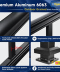 Top Shelf Heavy Duty Modular Aluminum Deck Railing Kit Four Pack 42 Inch Guardrail Height 8 Foot Sections showcasing textured powder coat finish.