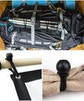 30 Pack 6 Inch Black Bungee Balls Heavy Duty Tarp Tie Downs Cords securing camping gear and tarps