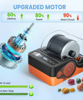 Ultra Quiet Rock Tumbler Kit With Soundproof Enclosure For Indoor STEM Projects 75 Percent Quieter Than Competitors 2026 Upgrade Low Vibration Operation Easy Setup No Brainer For Kids And Adults upgraded motor and enclosed tumbler with polished stones