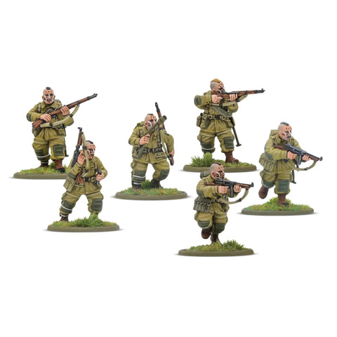 US Airborne D Day Platoon 28mm Miniatures For Bolt Action War Gaming Kit With 30 Plastic Infantry In M42 Jump Uniforms Figures