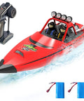 RC Boat For Kids And Adults, 2.4GHz Remote Control Boat With Bright LED Lights, Fast 20 MPH Jet Boat For Pool Lakes And Water Fun