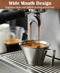 Stainless Steel Espresso Cup With Handle, Durable Coffee Shot Measuring Cup With Built-In Scale, V Shaped Mouth, 3.4 Oz 100 Ml