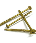 Heavy Duty Bronze Construction Lag Screws with Knurled Shank and Type 17 Point, 6 Inch Length, T30 Driver, 350 Pack.