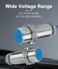 8mm Sensing Range Inductive Proximity Sensor Switch Built Tough With Shielded Body DC 6-36V 2 Wire Normally Closed NC LED Indicator