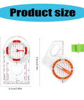 Must Have Outdoor Map Reading And Orienteering Thumb Compass With Integrated Navigation Map Ruler showing product size