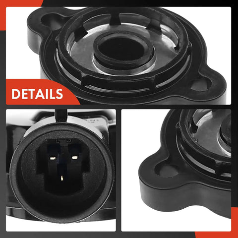 TPS Throttle Position Sensor With 3 Pin Plug For Chevrolet Silverado Suburban Tahoe Impala Camaro Avalanche Astro Blazer Express Venture And More Direct Fit OE Replacement, black plastic, 3-pin connector