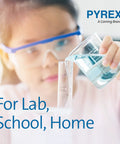 Child using Griffin Borosilicate Glass Beaker Low Form With Pouring Spout 600 mL Two Pack Durable Laboratory Glassware