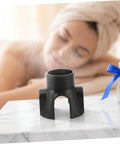 Universal Facial Steamer Nozzle Mount Base Replacement Part With Pro Grade Mist Distribution And Limescale Prevention For Salon Esthetician Machines Plastic Holder, black plastic