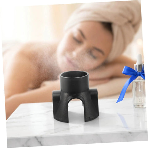 Universal Facial Steamer Nozzle Mount Base Replacement Part With Pro Grade Mist Distribution And Limescale Prevention For Salon Esthetician Machines Plastic Holder, black plastic