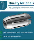 2 Pack Replacement Collet Kit For Spiral Saws And Drywall Cutout Tools One Eighth Inch, alloy steel, durable and precise design.