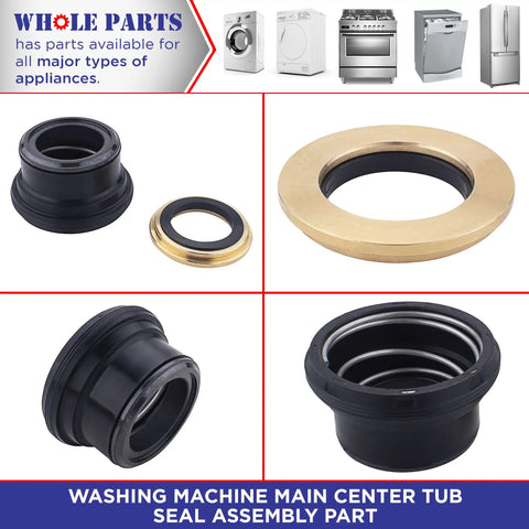 Beefed Up Whole Parts Washer Tub Seal Kit 5303279394 Main Center Seal Assembly Replacement For Select Washers Non OEM Easy Install Durable Build Replaces AP2142342 And More.