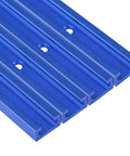 Four 48 Inch Aluminum T Tracks With Screws For Woodworking, Double Cut Profile Pro Grade Universal T Track Set in anodized blue