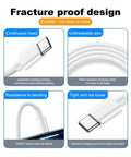 Two Pack USB C To USB A CarPlay Cable For iPhone 15 16 17 Series And iPad 10th Gen Data Transfer And In Car Charging Cord features