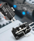 Built Tough 20Pcs 15A 125 250VAC Straight Hinge Lever Arm Micro Switch 1NO 1NC Limit Switch Pack with fire-resistant housing