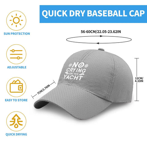 Men's Dope Breathable Light Gray Tennis Cap, Lightweight Adjustable Baseball Hat front view with size chart