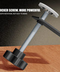 Close-up of Heavy Duty C Clamp Set for Cabinet Installations, 304 stainless steel showing screw and anti-slip pad.